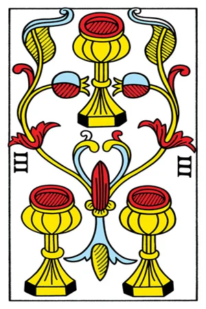 Significado da carta Três de Copas - Tarot Grátis no Tarot Center Carta Três de Copas no Tarot Center - Tarot Grátis