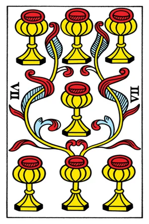 Significado da carta Sete de Copas - Tarot Grátis no Tarot Center Carta Sete de Copas no Tarot Center - Tarot Grátis