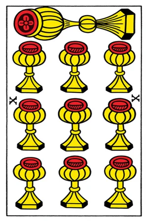 Significado da carta Dez de Copas - Tarot Grátis no Tarot Center Carta Dez de Copas no Tarot Center - Tarot Grátis
