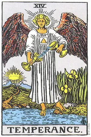 Significado da carta A Temperança - Tarot Grátis no Tarot Center Carta A Temperança no Tarot Center - Tarot Grátis