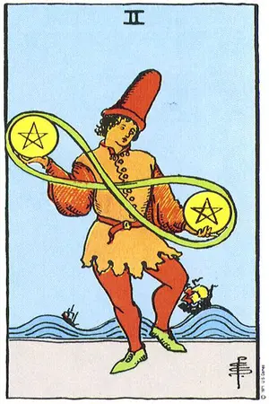 Significado da carta Dois de Ouros - Tarot Grátis no Tarot Center Carta Dois de Ouros no Tarot Center - Tarot Grátis