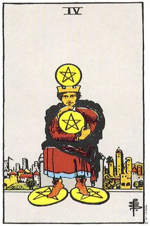 Significado da carta Quatro de Ouros - Tarot Grátis no Tarot Center Carta Quatro de Ouros no Tarot Center - Tarot Grátis
