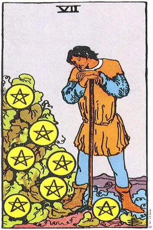 Significado da carta Sete de Ouros - Tarot Grátis no Tarot Center Carta Sete de Ouros no Tarot Center - Tarot Grátis