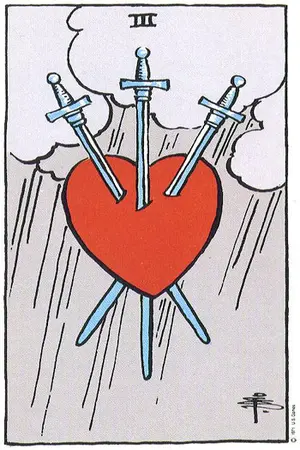 Significado da carta Três de Espadas - Tarot Grátis no Tarot Center Carta Três de Espadas no Tarot Center - Tarot Grátis