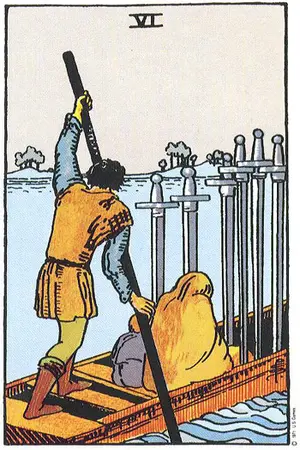 Significado da carta Seis de Espadas - Tarot Grátis no Tarot Center Carta Seis de Espadas no Tarot Center - Tarot Grátis