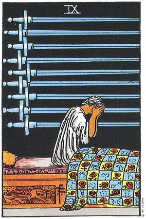 Significado da carta Nove de Espadas - Tarot Grátis no Tarot Center Carta Nove de Espadas no Tarot Center - Tarot Grátis