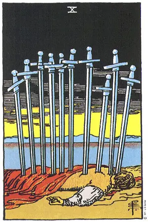 Significado da carta Dez de Espadas - Tarot Grátis no Tarot Center Carta Dez de Espadas no Tarot Center - Tarot Grátis