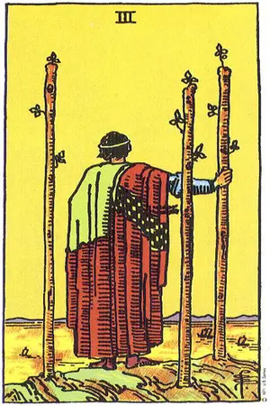 Significado da carta Três de Paus - Tarot Grátis no Tarot Center Carta Três de Paus no Tarot Center - Tarot Grátis
